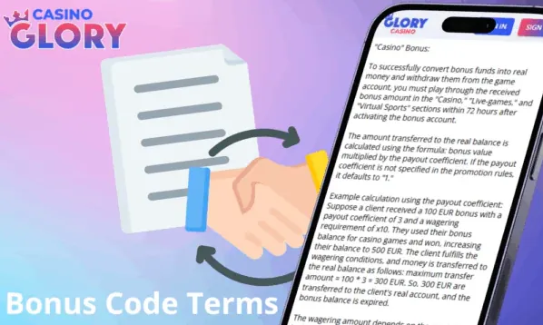 Bonus code terms